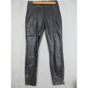 Abercrombie & Fitch Faux Leather Pants‎ Womens M Black Bikercore Biker Edgy